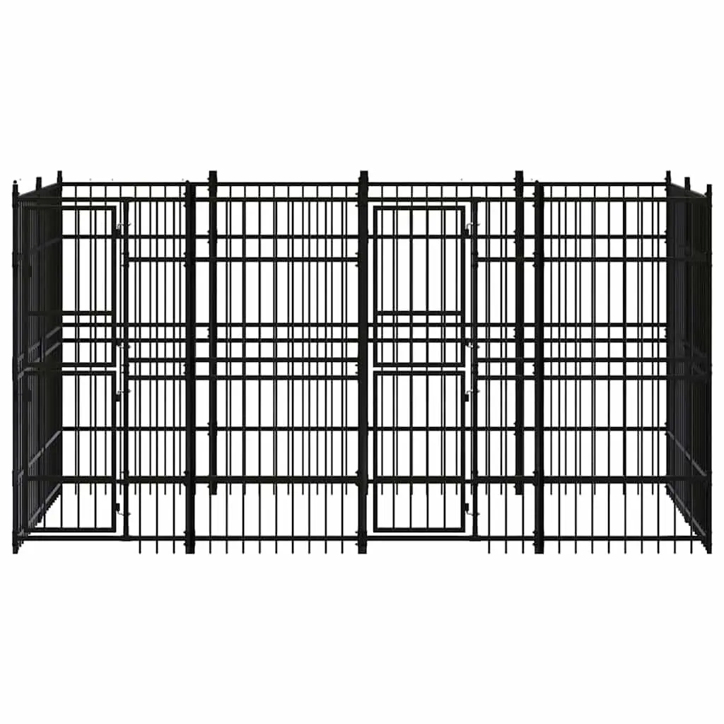 Dog Kennel Outdoor Run Exercise Pen Steel Enclosure Play Yard Safety Barrier