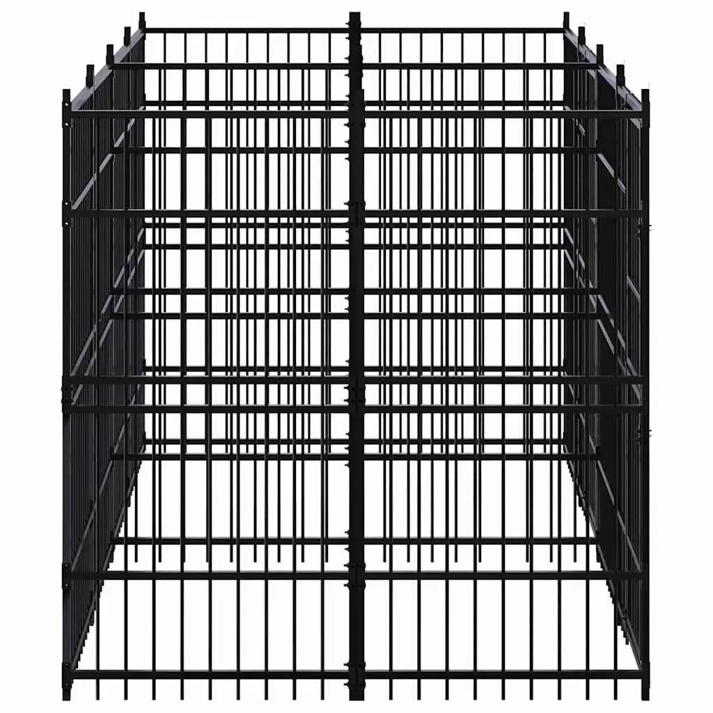 Outdoor Dog Exercise Pen Steel Enclosure for Safety and Play Black