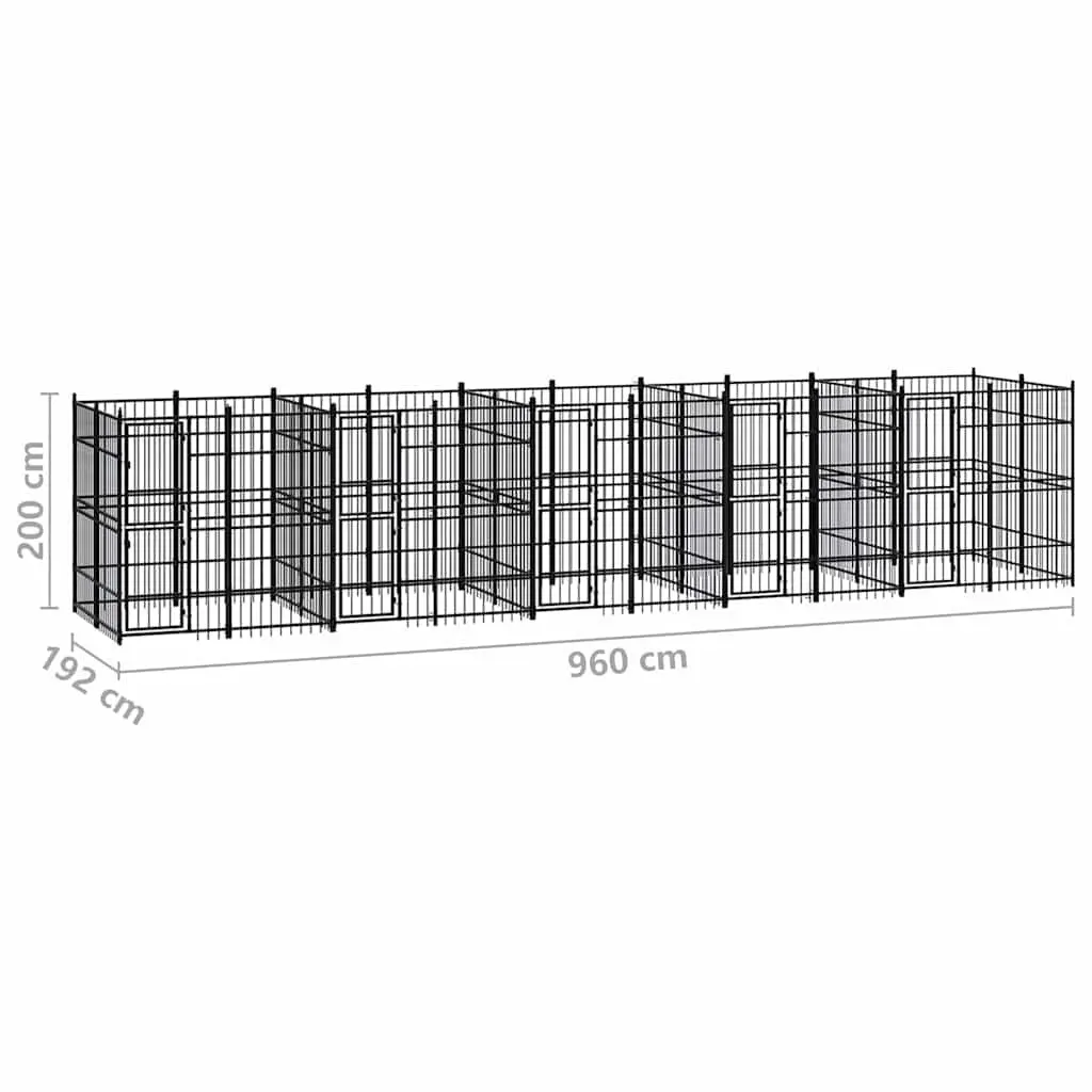 Dog Kennel Outdoor Run Large Exercise Pen Enclosure 18.43 m²