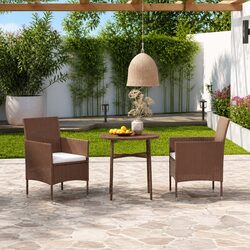 Specifications of the 3 Piece Outdoor Dining Set, Brown