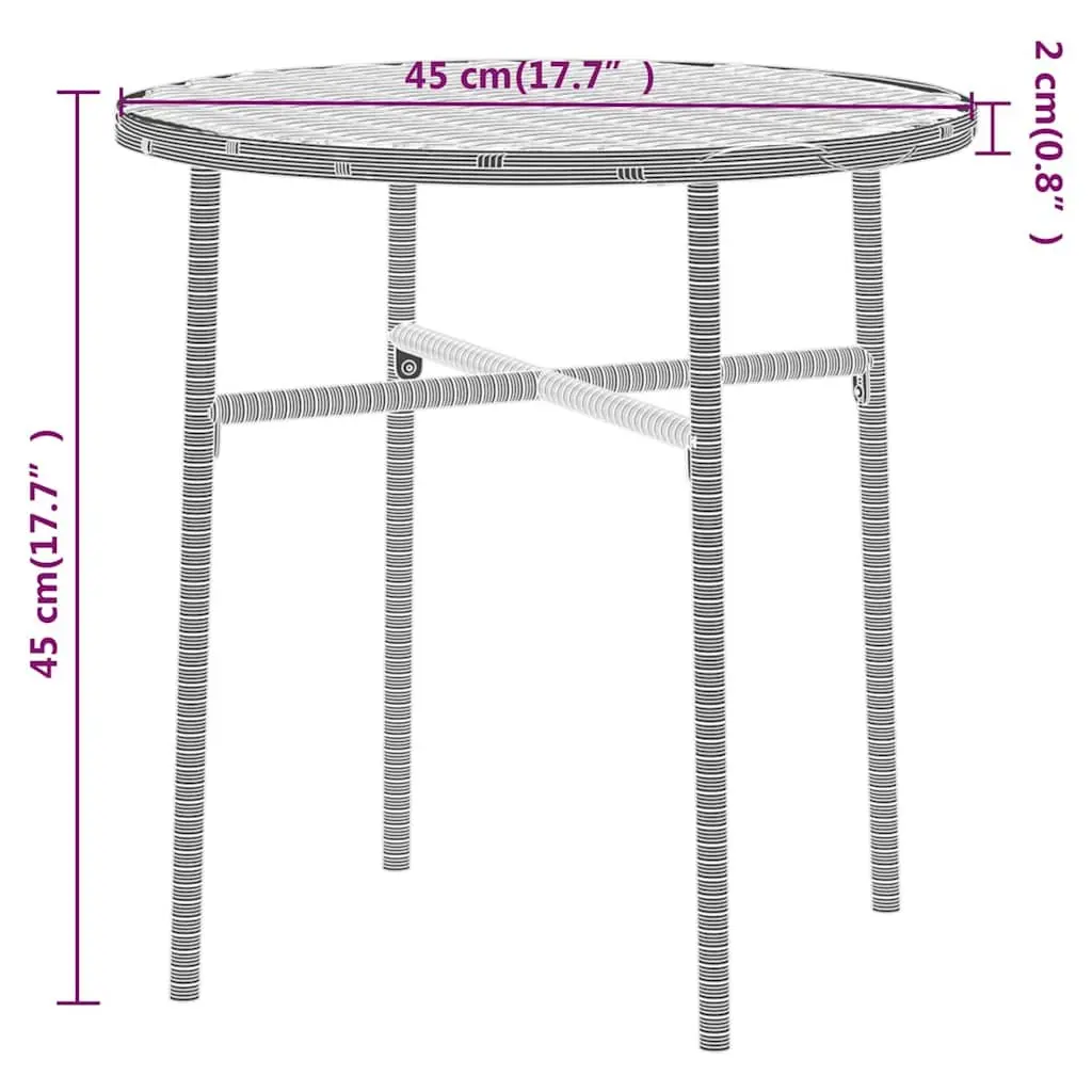 3 Piece Outdoor Dining Set Garden Patio Furniture Grey