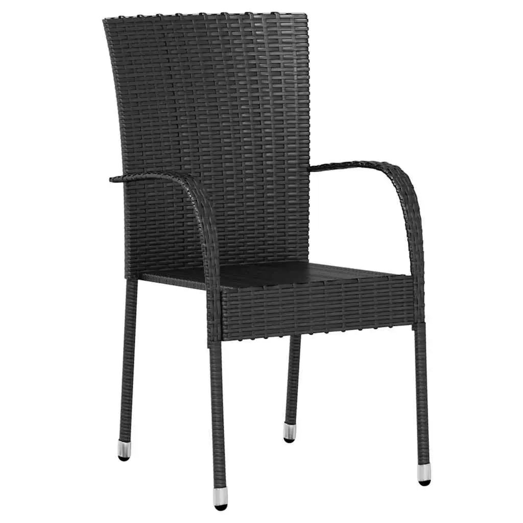 3 Piece Outdoor Dining Set Garden Patio Furniture Black