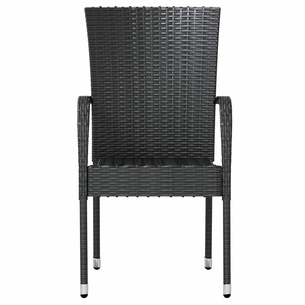 3 Piece Outdoor Dining Set Garden Patio Furniture Black