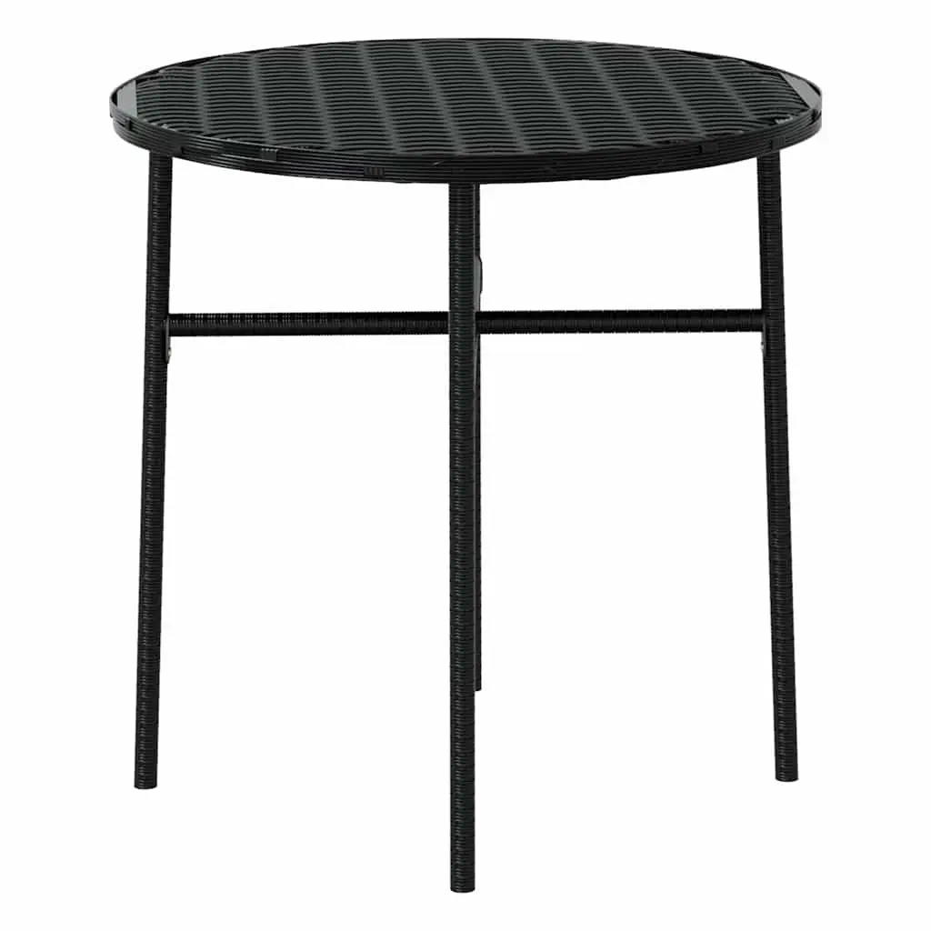 3 Piece Outdoor Dining Set Garden Patio Furniture Black