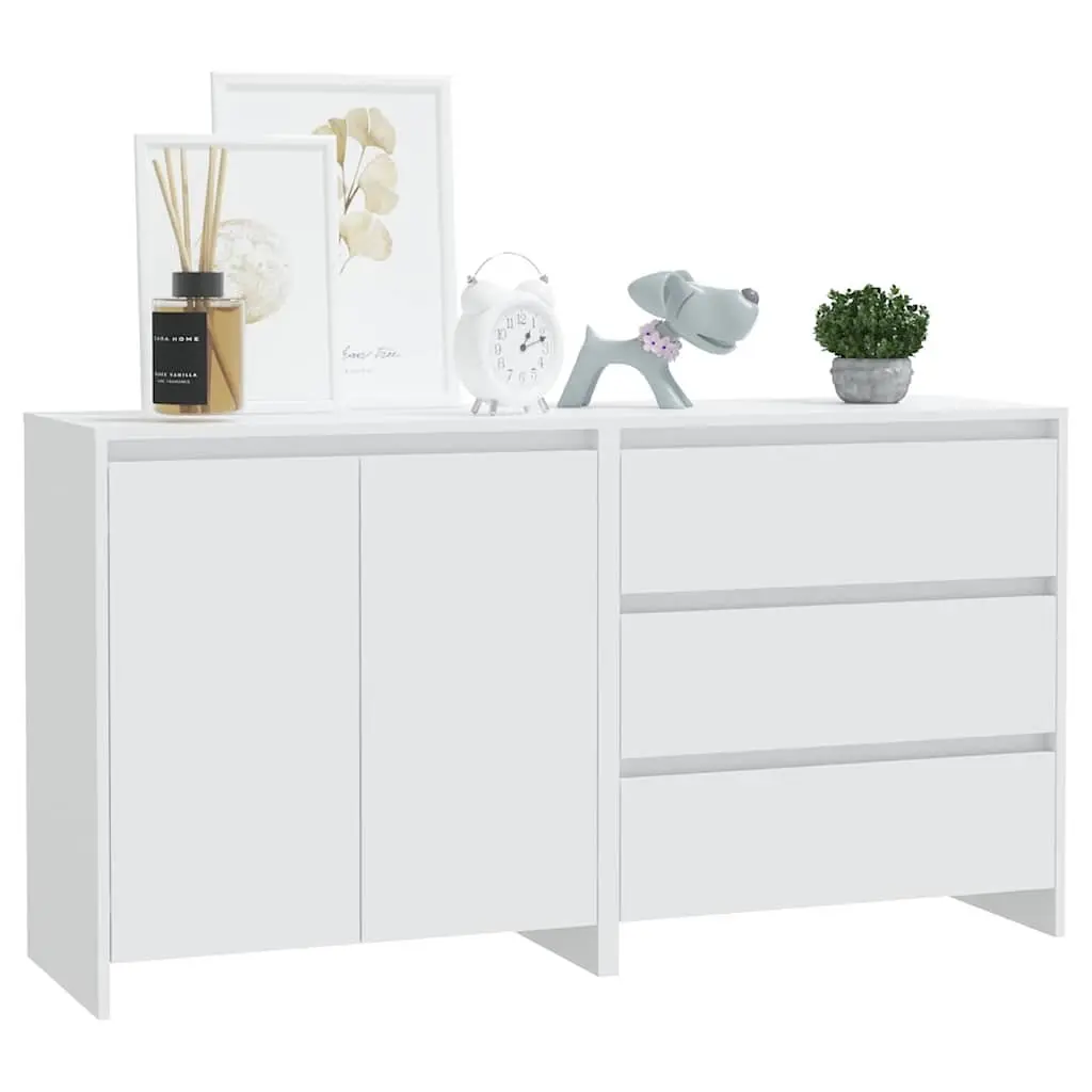 2 Piece Sideboard White Storage Cabinet Buffet Furniture Decor Display Unit