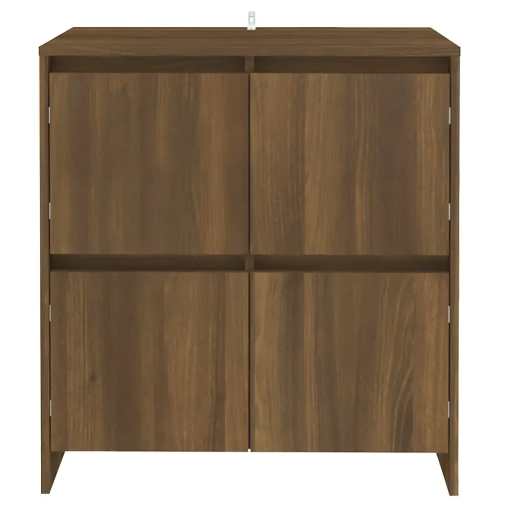 Sideboards 2 pcs Brown Oak 70x41x75 cm Storage Cabinet Doors Engineered Wood