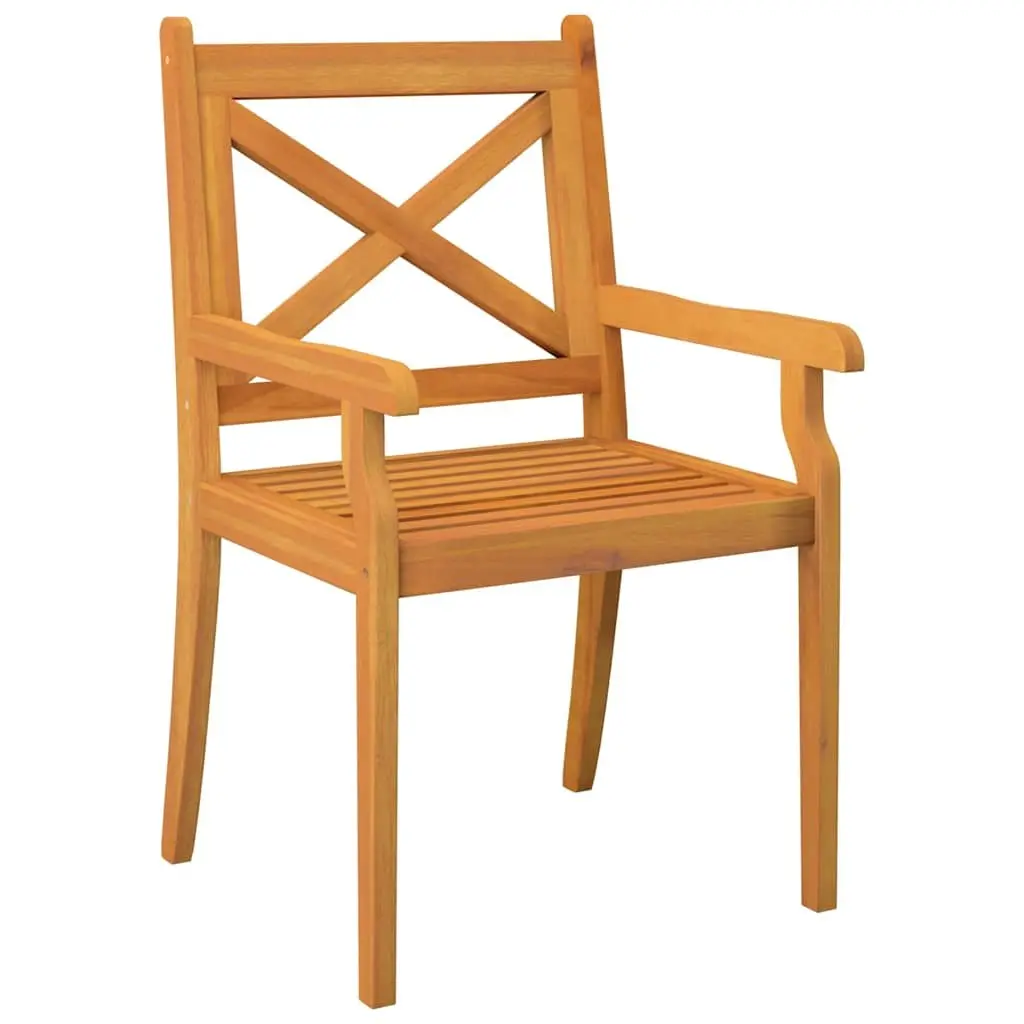 Outdoor Dining Chairs Set of 8 Garden Patio Seating Solid Wood Armrest