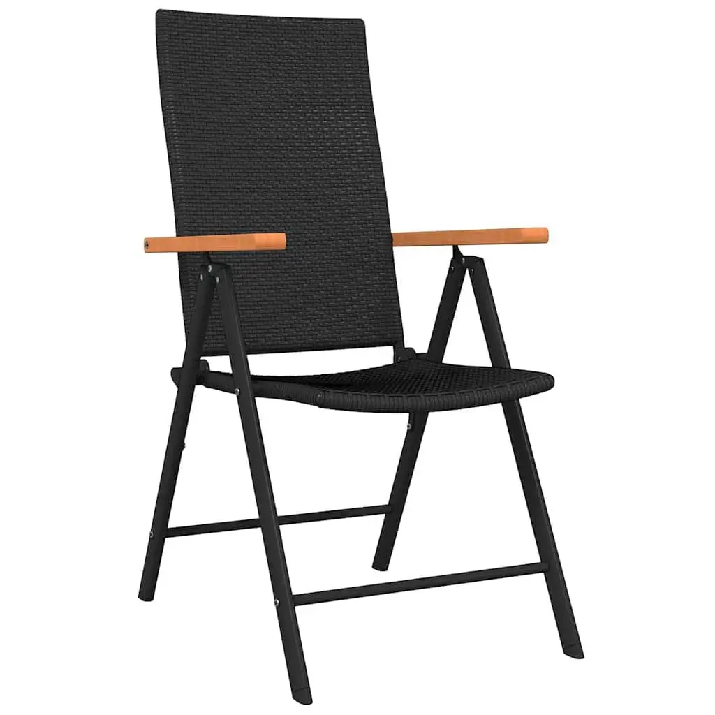 3-Piece Black Garden Dining Set