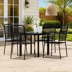 5-Piece Outdoor Dining Set: Dimensions and Materials