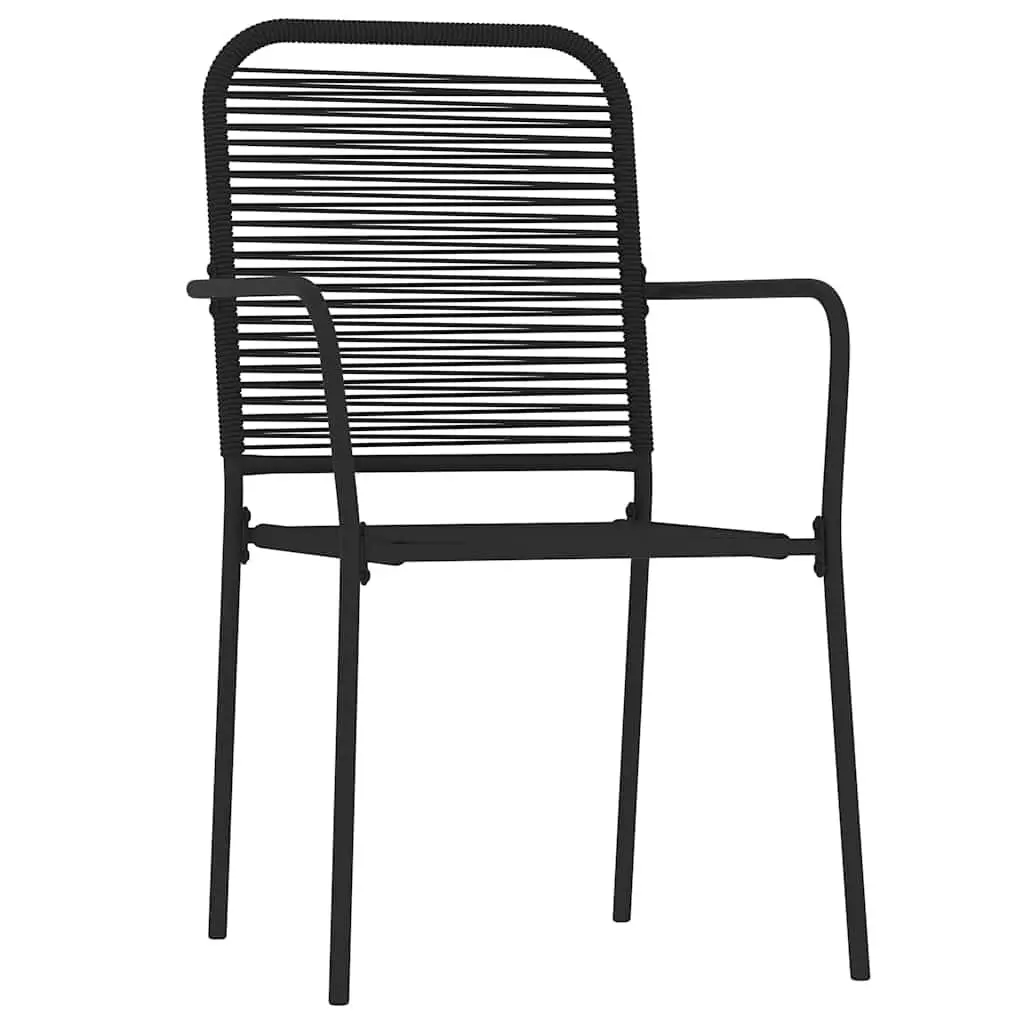 5 Piece Garden Dining Set Black Outdoor Patio Furniture Table Chairs