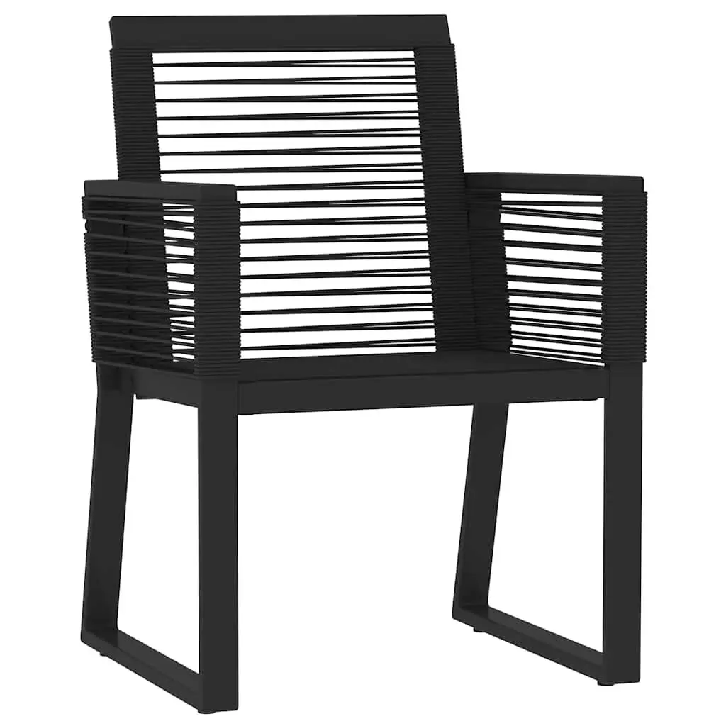 Garden Dining Set Outdoor 5 Piece Table Chairs Black Glass Steel Rattan