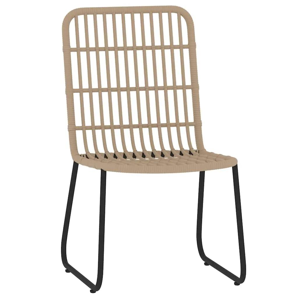 Garden Dining Set Outdoor Patio Furniture 3 Piece Steel Frame Glass Table Rattan Chairs