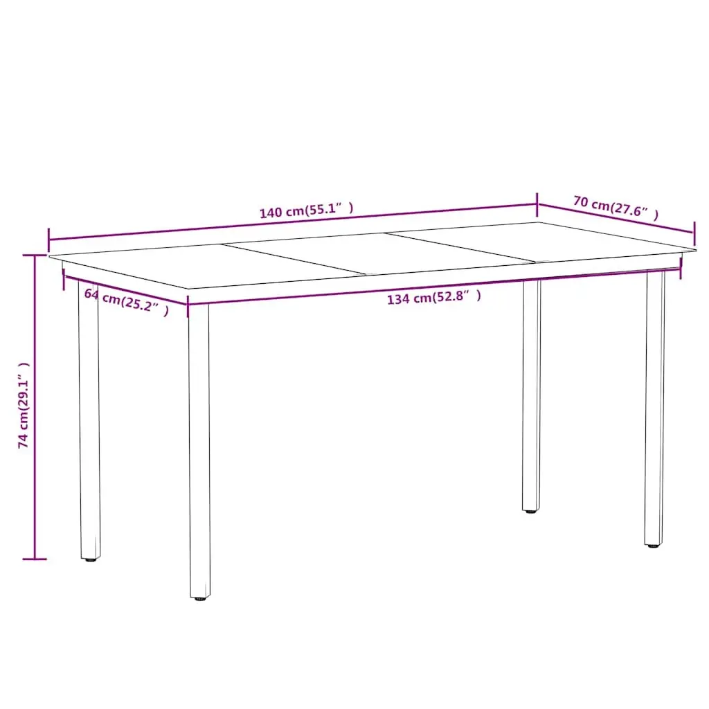 7 Piece Outdoor Dining Set Patio Garden Furniture Black Glass Table Rattan Chairs