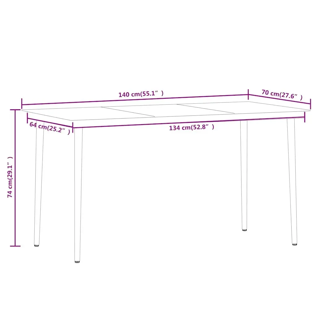 5 Piece Garden Dining Set Outdoor Use Glass Top Steel Frame Rattan Chairs