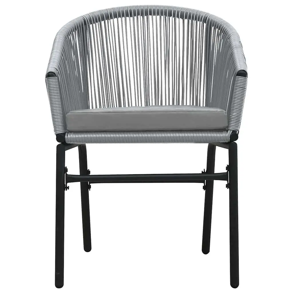 Garden Dining Set Outdoor Patio Furniture 5 Piece Grey Rattan Chairs Glass Table