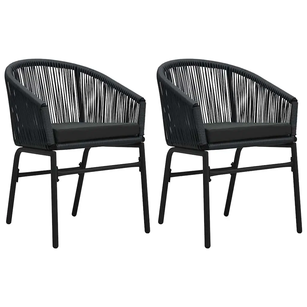 3 Piece Garden Dining Set Outdoor Use Black Patio Furniture Glass Table