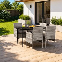 Grey 5 Piece Outdoor Dining Set Specifications