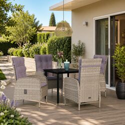 5-Piece Outdoor Dining Set: Dimensions and Features