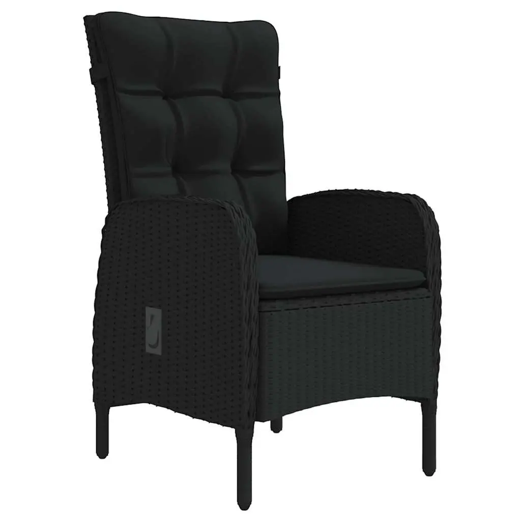 7 Piece Outdoor Dining Set with Glass Table and Reclining Chairs