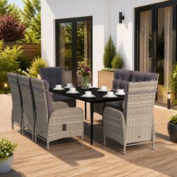 Specifications of 9-Piece Garden Dining Set with Cushions