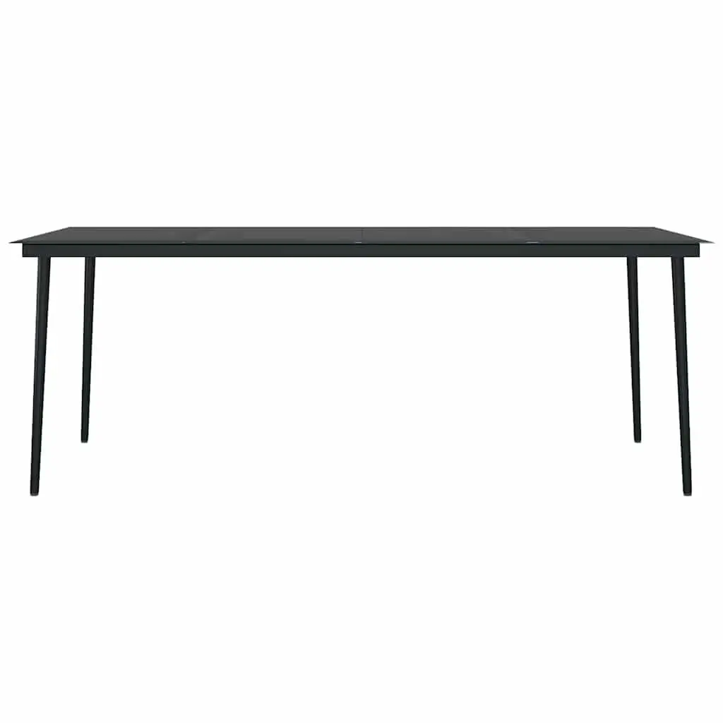 Garden Dining Set 9 Piece Outdoor Furniture for Patio and Garden Grey Black