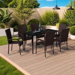 7-Piece Outdoor Garden Dining Set with Specifications