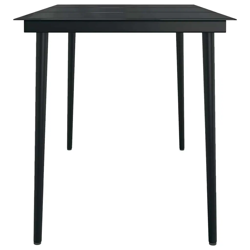 5 Piece Garden Dining Set Black Outdoor Patio Furniture