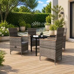 Specifications of 5 Piece Grey Cushioned Garden Set