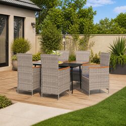 Specifications of 7 Piece Grey Outdoor Dining Set
