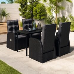 Specifications for 5 Piece Garden Dining Set - Black
