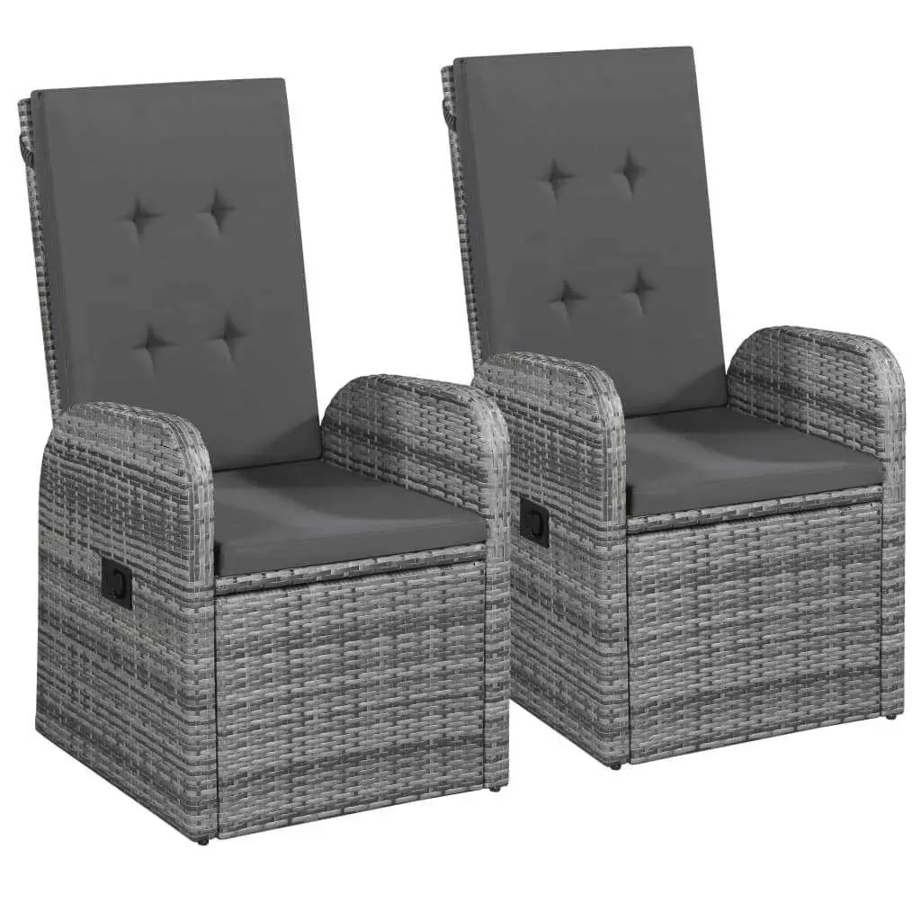 Garden Dining Set 7 Piece Outdoor Furniture Grey Patio Chairs Table with