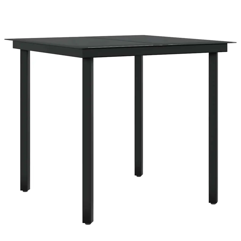 Garden Dining Set Outdoor Patio Furniture 5 Piece Black