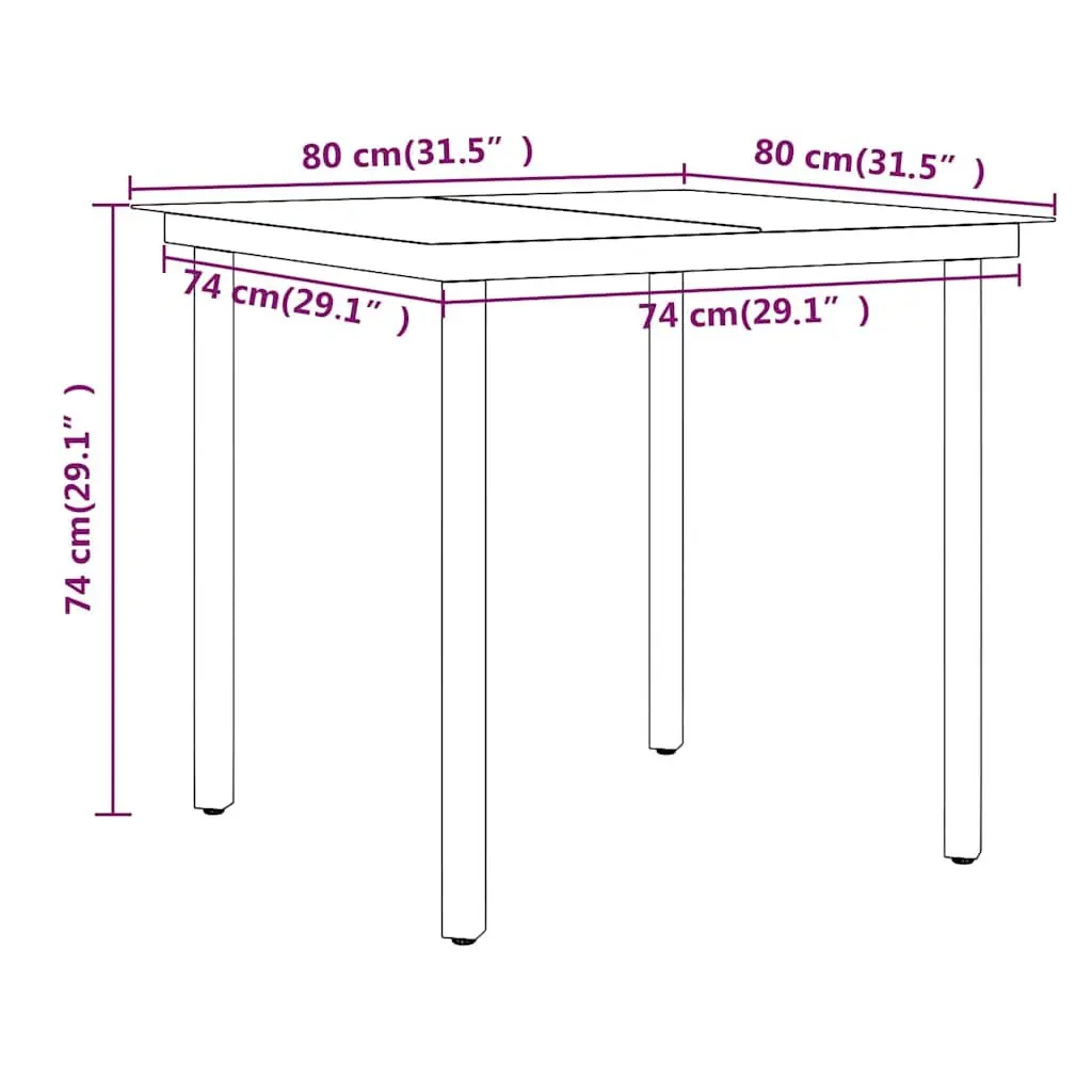 Garden Dining Set Outdoor Patio Furniture 5 Piece Black