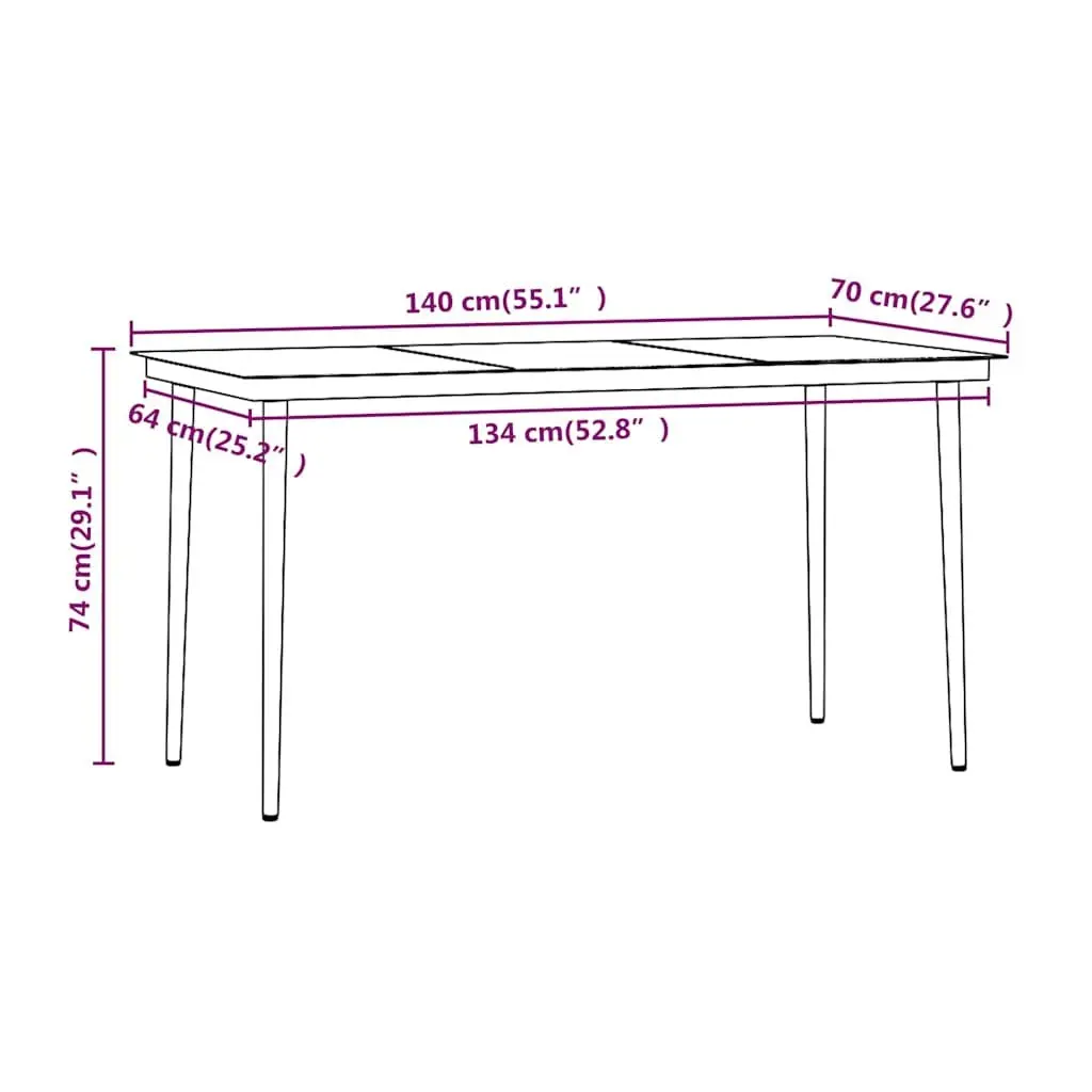 Garden Dining Set 7 Piece Outdoor Furniture Patio Table Chairs with Cushions