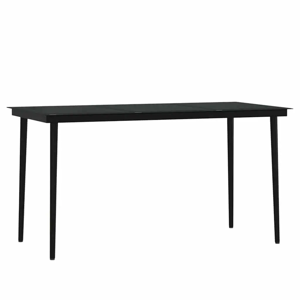 7 Piece Black Garden Dining Set