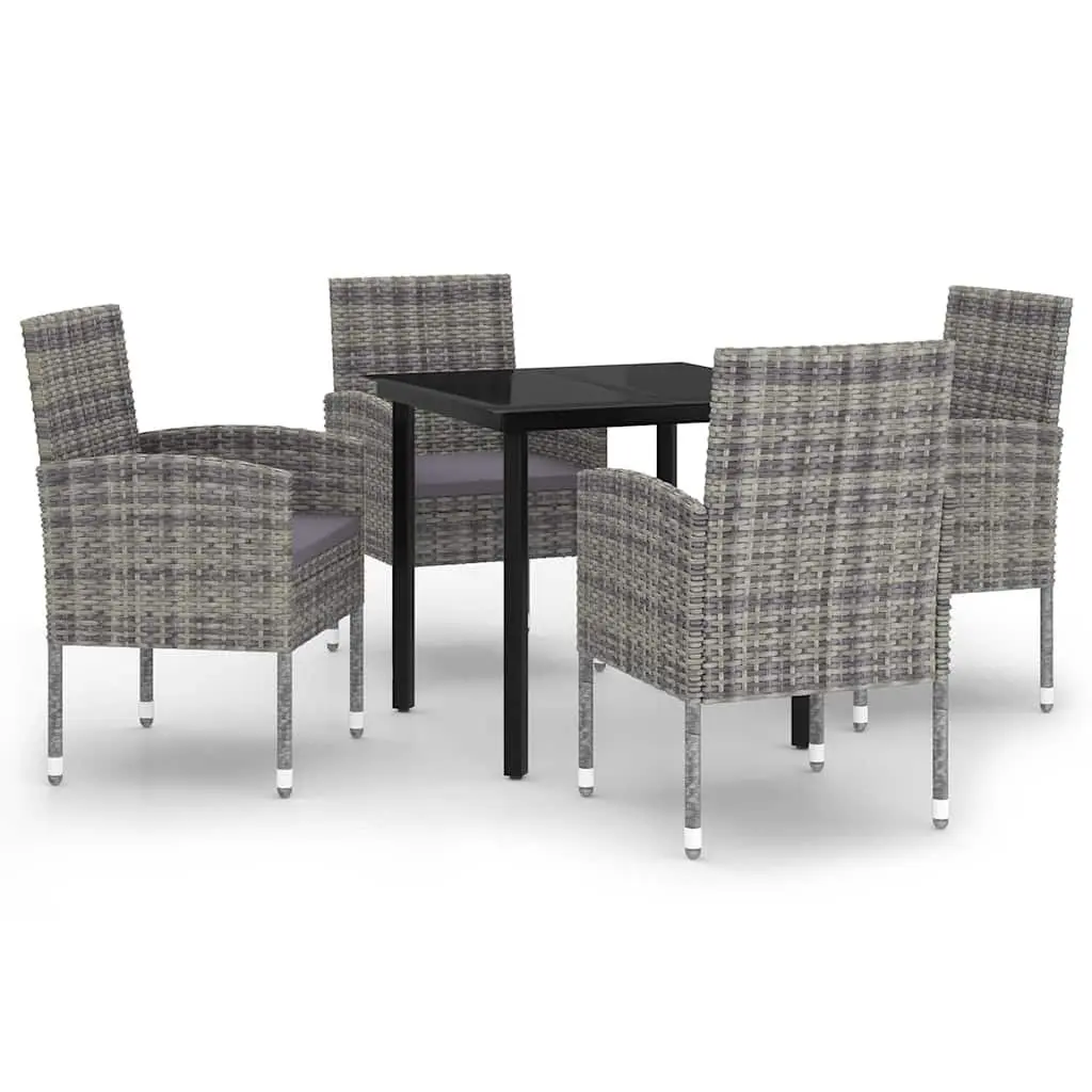 Garden Dining Set 5 Piece Outdoor Furniture Table Chairs Anthracite Patio