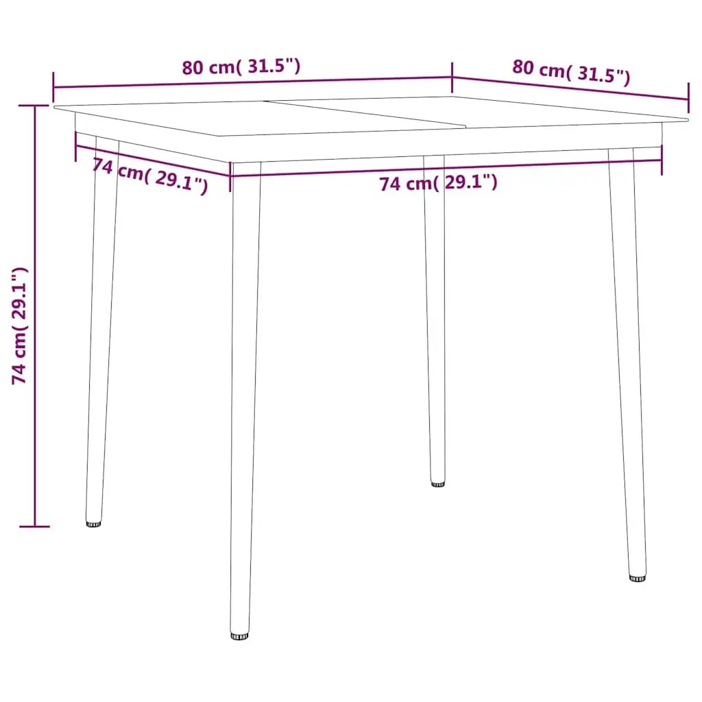 Garden Dining Set 5 Piece Patio Garden Furniture Black Steel Frame Glass Table Chairs