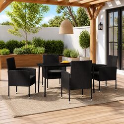 5-Piece Steel and Rattan Dining Set Specifications
