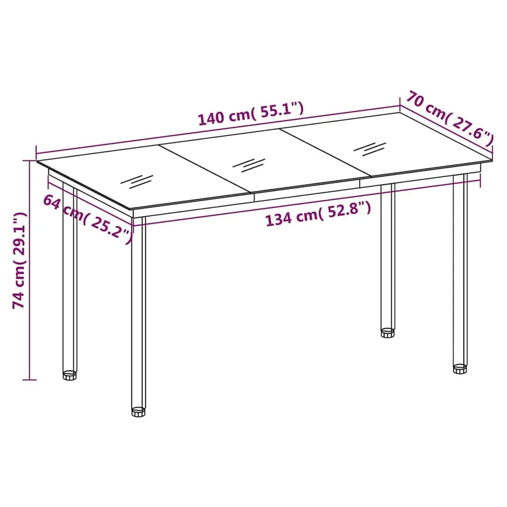 7 Piece Garden Dining Set with
