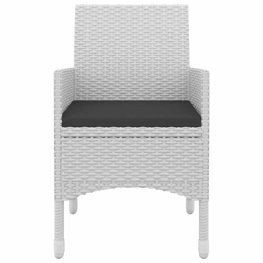 5 Piece Garden Dining Set Outdoor Patio Furniture Size with Glass Table and Rattan