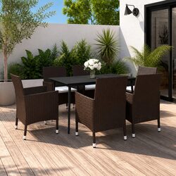 Complete 7-Piece Outdoor Dining Set: Table & Chairs