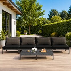 Specifications of 5 Piece Garden Lounge Set with Grey Cushions