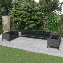8-Piece Garden Lounge Set: Dimensions & Materials