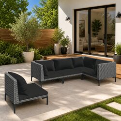 5-Piece Patio Lounge Set: Dimensions & Features