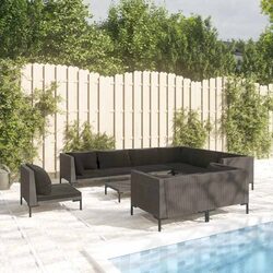 Specifications of 10 Piece Garden Lounge Set in Grey