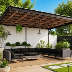Specifications of 12 Piece Grey Garden Lounge Set