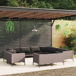 11-Piece Outdoor Furniture Set: Dimensions & Materials