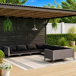 8 Piece Garden Lounge Set Dimensions and Specs
