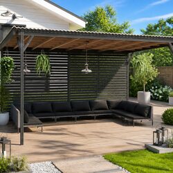 Garden Lounge Set 10 Piece Outdoor Furniture Poly Rattan Cushions Grey Patio