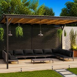 Specifications of the 11-Piece Outdoor Lounge Set in Grey
